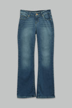 Jeans Mezclilla Stretch corte Acampanado de mezclilla para mujer