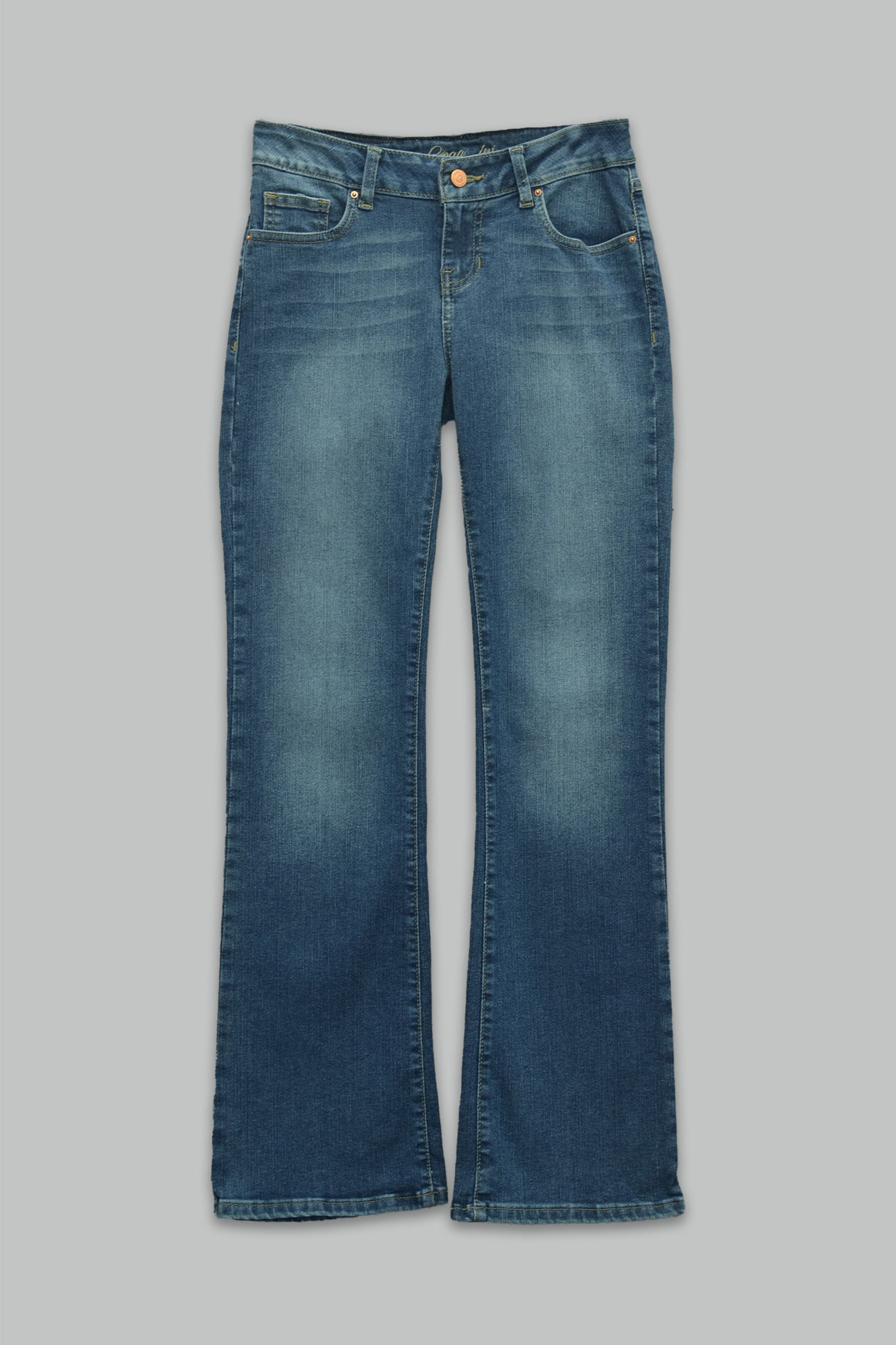 Jeans Mezclilla Stretch corte Acampanado de mezclilla para mujer