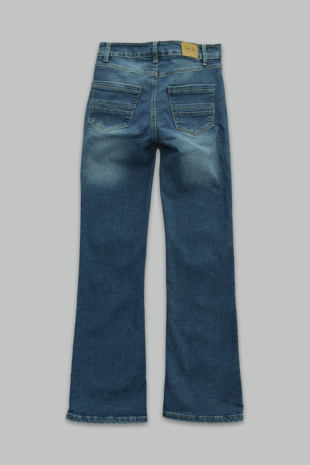 Jeans Mezclilla Stretch corte Acampanado de mezclilla para mujer