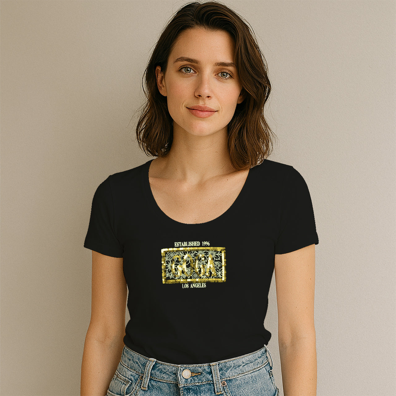 Playera Estampada/Lentejuela para mujer