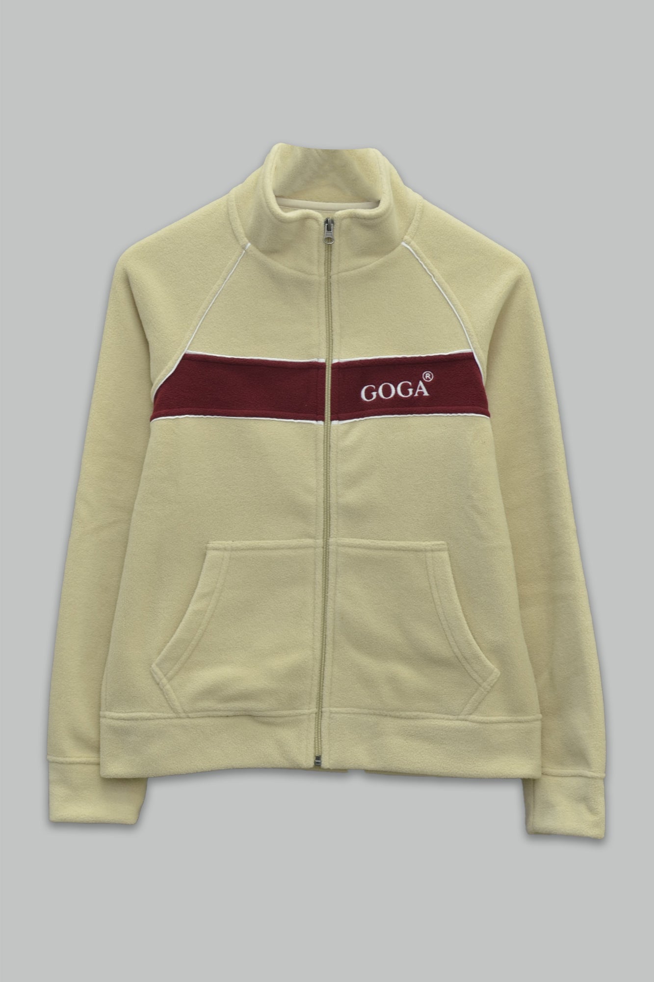 Sudadera polar para Mujer bordada, con manga larga, bolsas frontales y cierre.