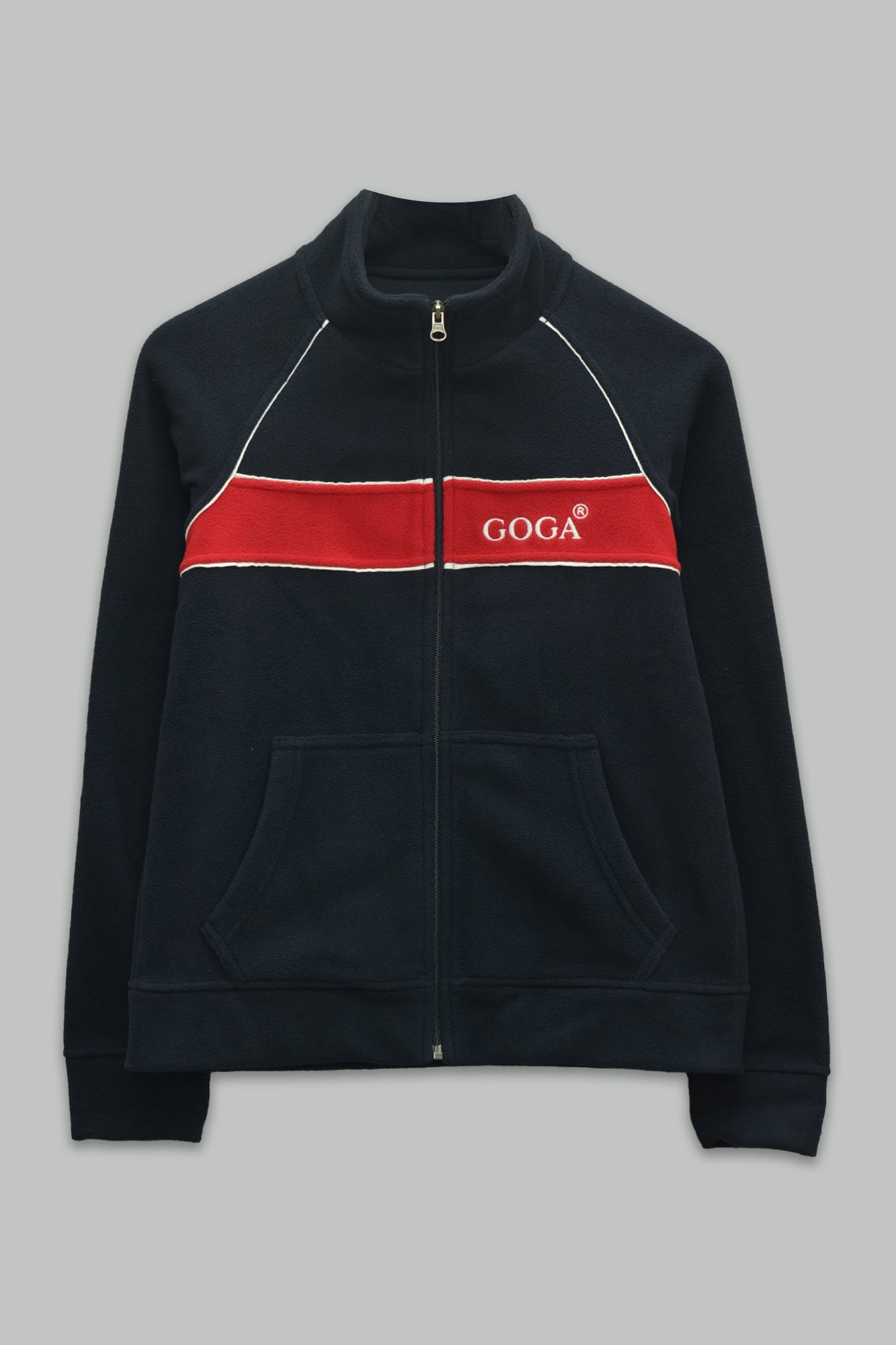 Sudadera polar para Mujer bordada, con manga larga, bolsas frontales y cierre.