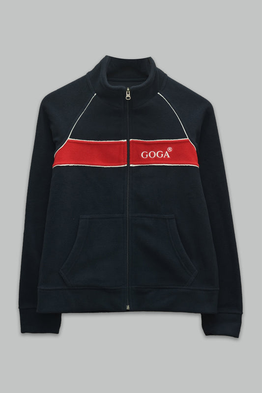 Sudadera polar para Mujer bordada, con manga larga, bolsas frontales y cierre.