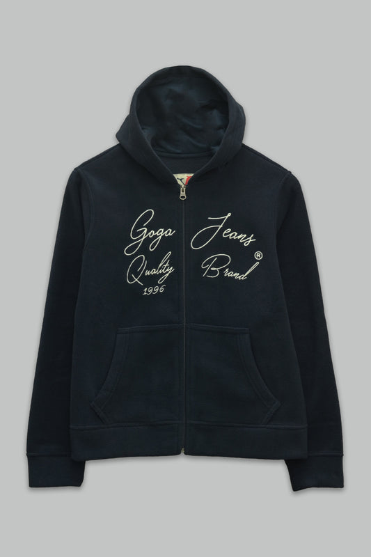 Sudadera polar para Mujer bordada, con manga larga, bolsas frontales y cierre.