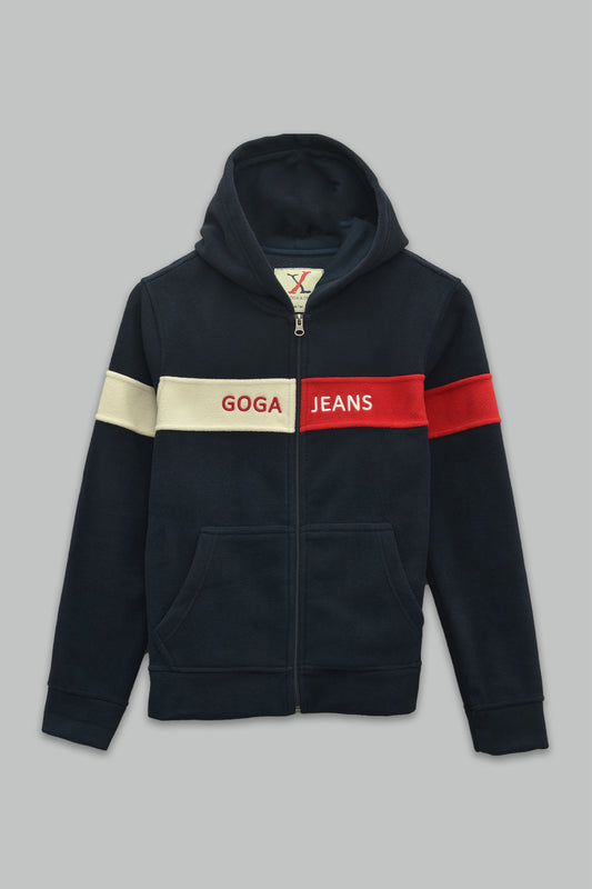 Sudadera polar para Mujer bordada, con manga larga, bolsas frontales y cierre.