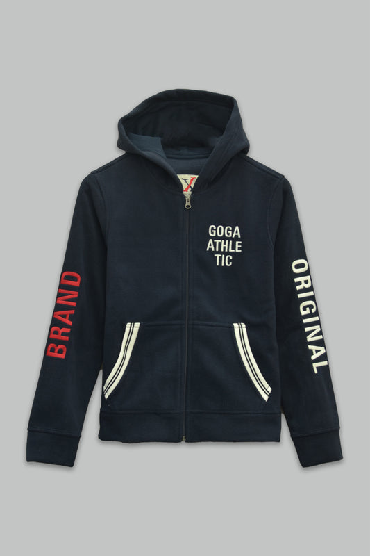 Sudadera polar para Mujer bordada, con manga larga, bolsas frontales y cierre.