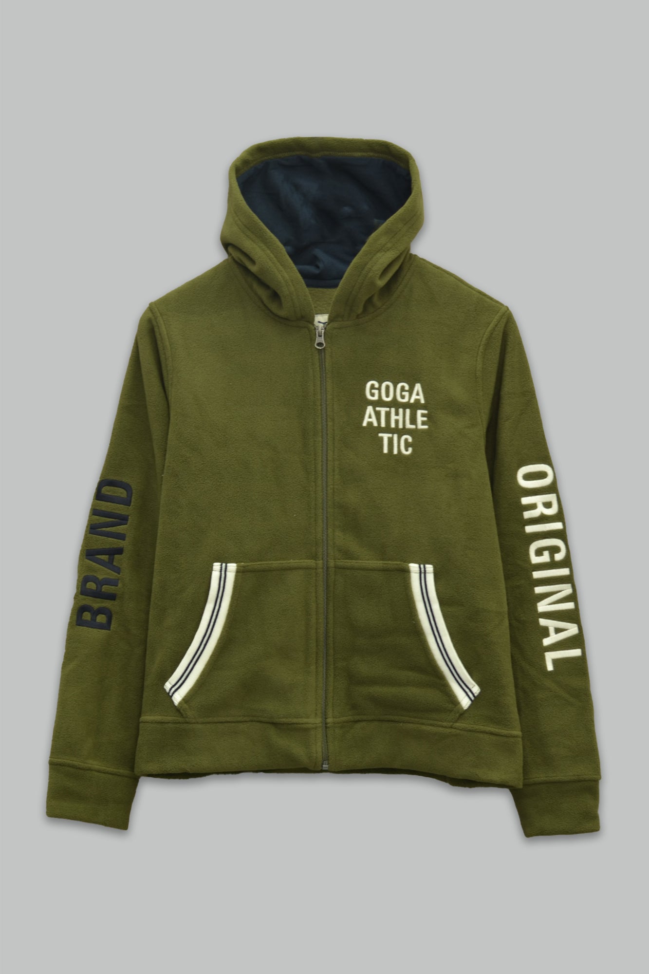 Sudadera polar para Mujer bordada, con manga larga, bolsas frontales y cierre.