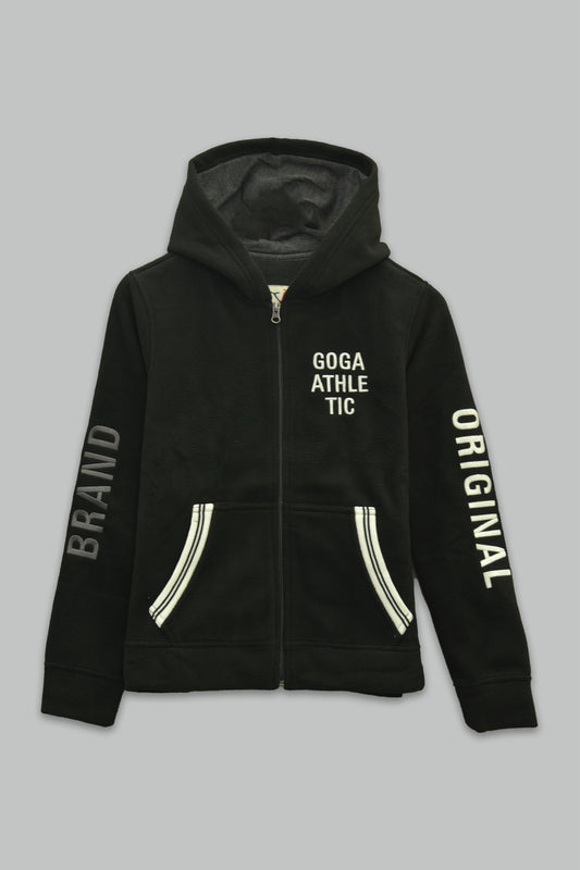 Sudadera polar para Mujer bordada, con manga larga, bolsas frontales y cierre.