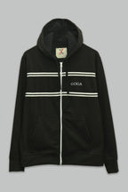 Sudadera polar supersoft para hombre, bordada con manga larga, bolsas frontales y cierre.