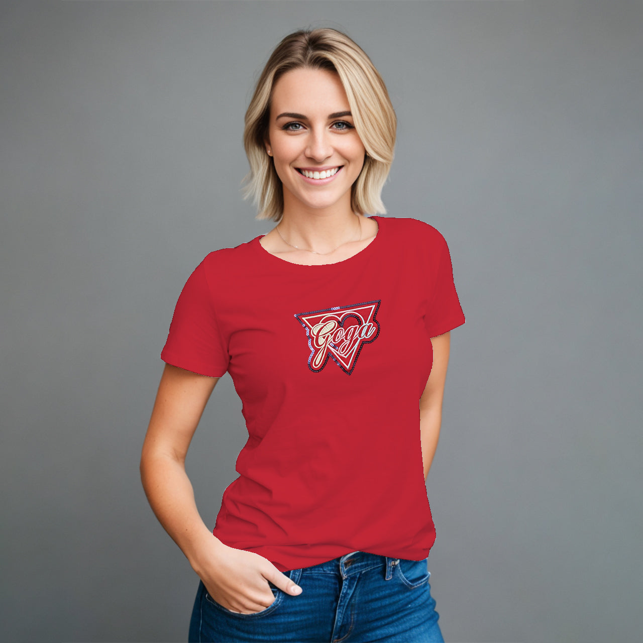 Playera con Lentejuela y Bordado para mujer.