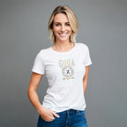Playera de Pedrerí­a y Estampada para Mujer