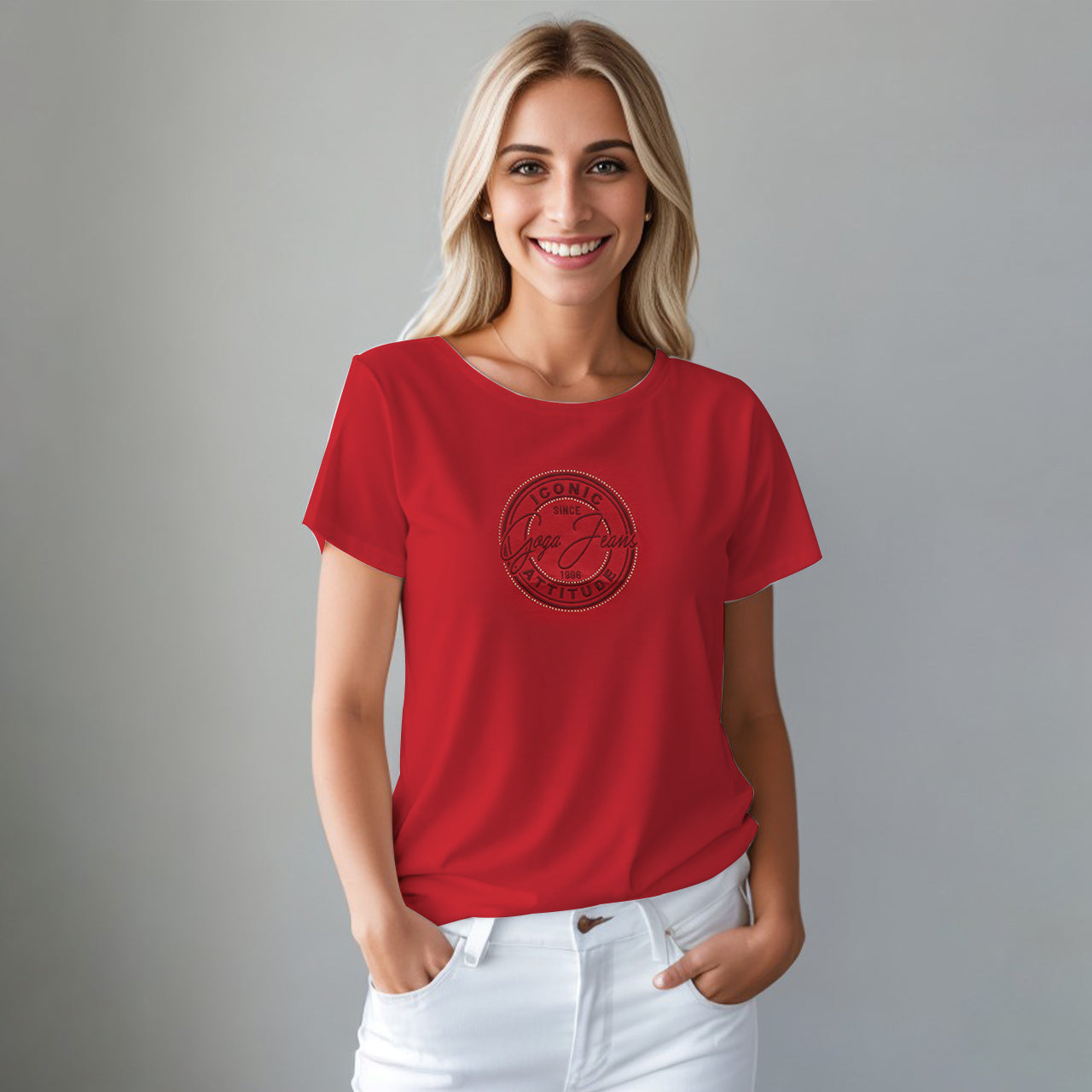 Playera  con Pedrerí­a/Bordada para mujer