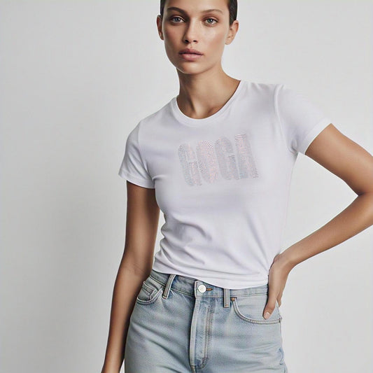 Playera con Pedrería para mujer.