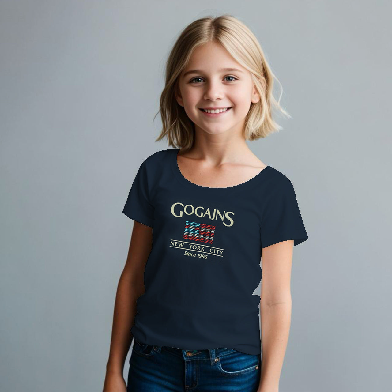 Playera Estampada con Pedrería para niña.
