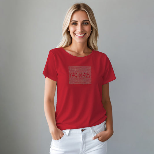Playera con Pedrería para mujer.