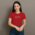 Playera de Pedrerí­a y Estampada para Mujer