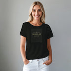Playera de Pedrerí­a y Estampada para Mujer
