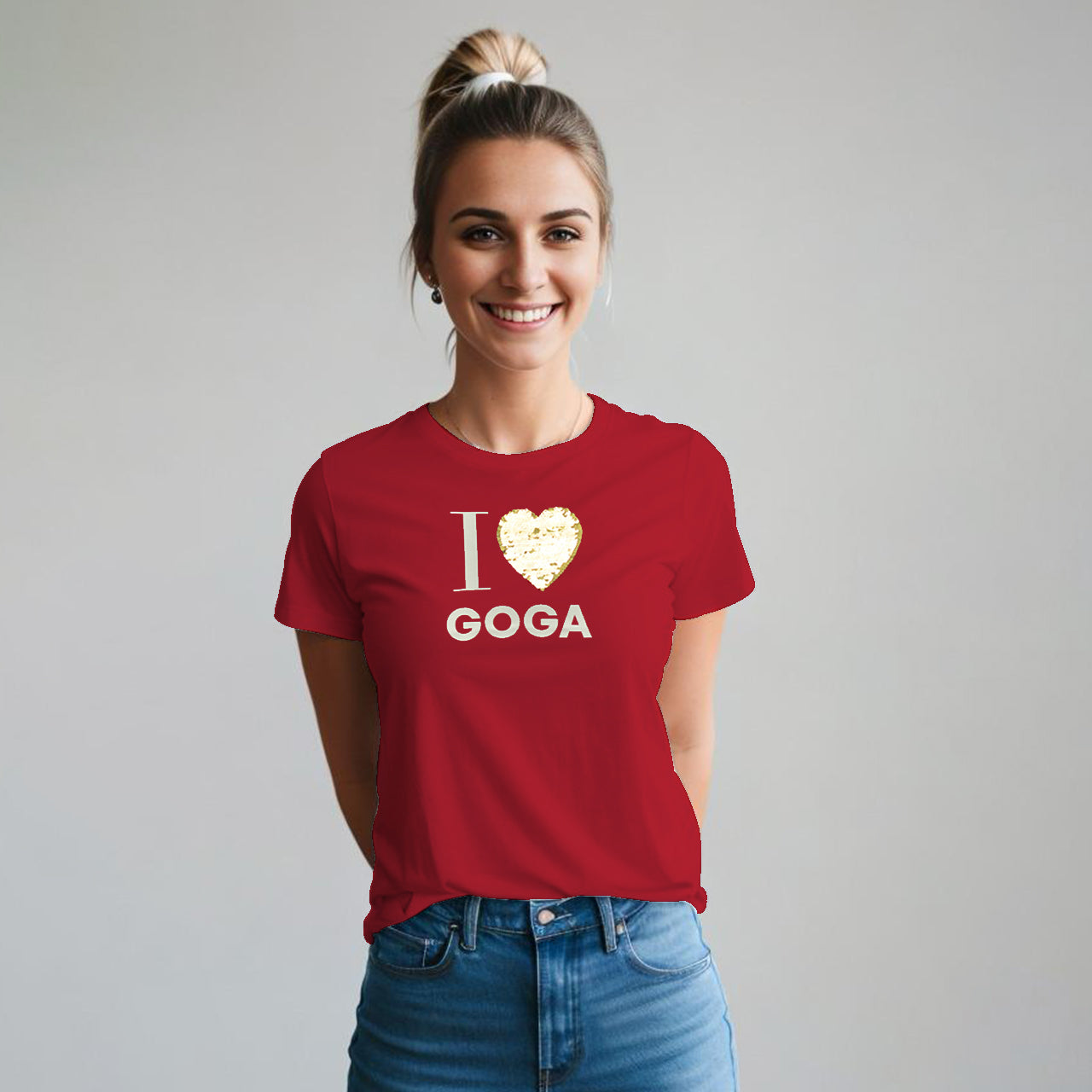 Playera Estampada/Lentejuela para mujer