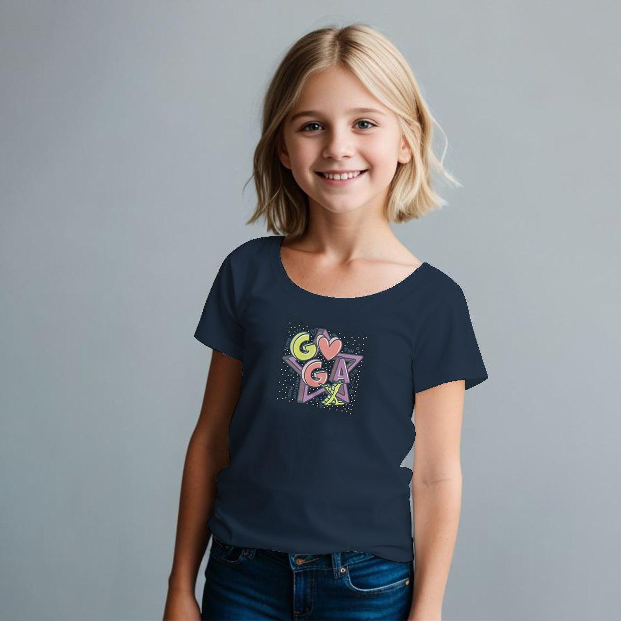 Playera Estampada con Pedrería para niña.