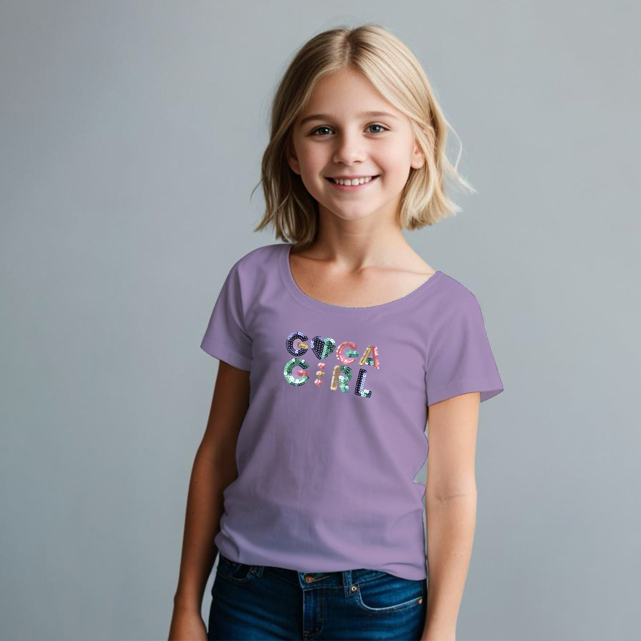 Playera con Lentejuela para niña