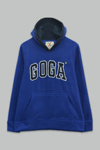 Sudadera polar para hombre, bordada con manga larga, capucha ajustable, bolsas frontales.