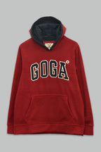 Sudadera polar para hombre, bordada con manga larga, capucha ajustable, bolsas frontales.