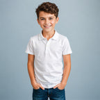 Playera Bordada Tipo Polo para niño