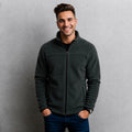 Sudadera polar bordada de cuello alto, con manga larga, bolsas frontales y cierre