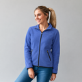 Sudadera polar para Mujer bordada Cuello alto con manga larga. bolsas frontales y cierre.