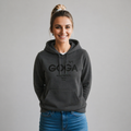 Sudadera polar Dama bordada con manga larga, capucha ajustable y bolsa frontal.