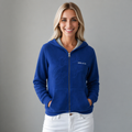 Sudadera polar para Mujer bordada, con manga larga, capucha,  bolsas frontales y cierre.