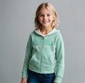 Sudadera Goga Girls Team Polar Lentejuelas Capucha Cierre Infantil