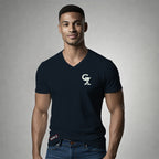 Playera Bordada para hombre, Cuello V.