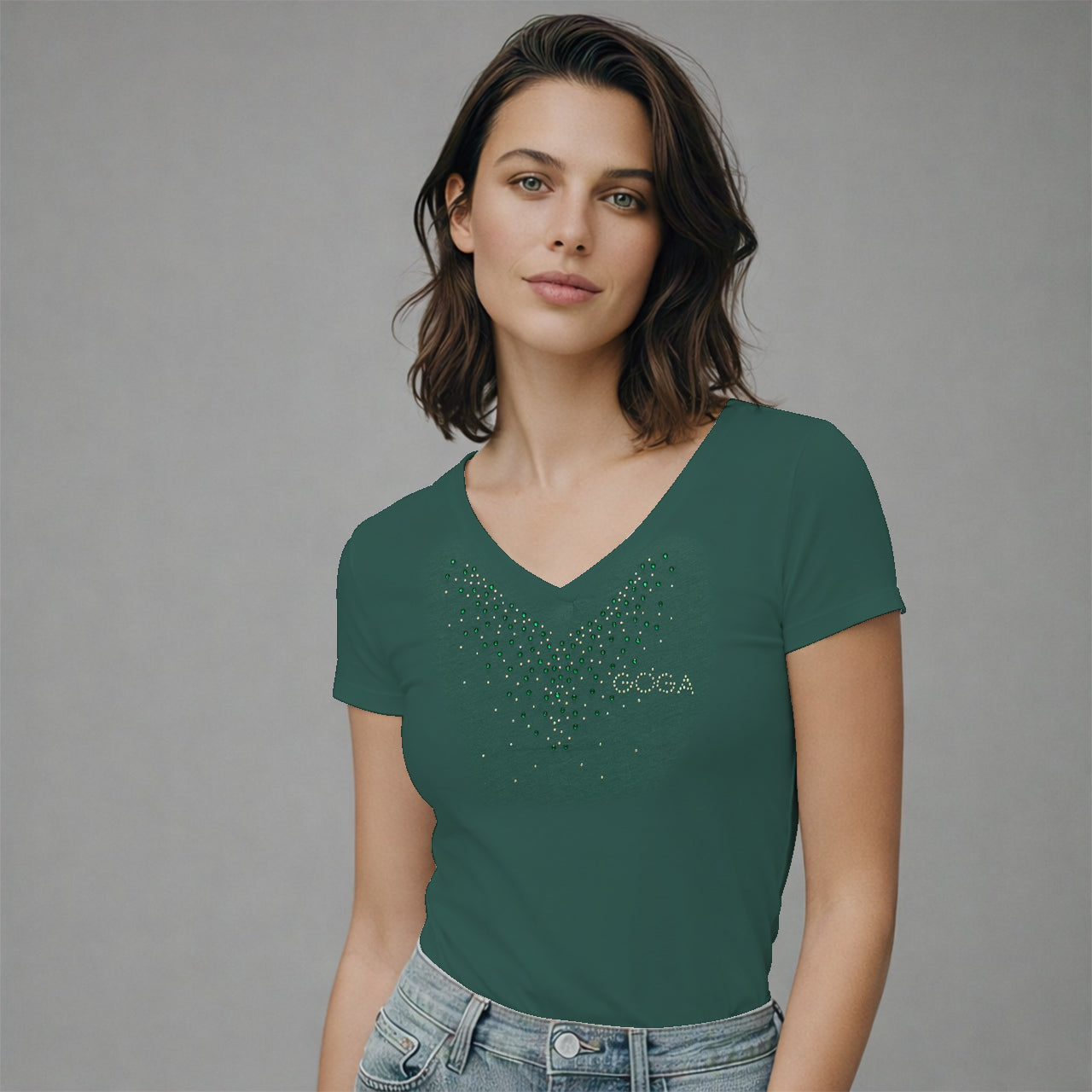 Playera con Pedrerí­a para mujer.