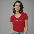 Playera Goga California con Pedrería Cuello V Manga Corta