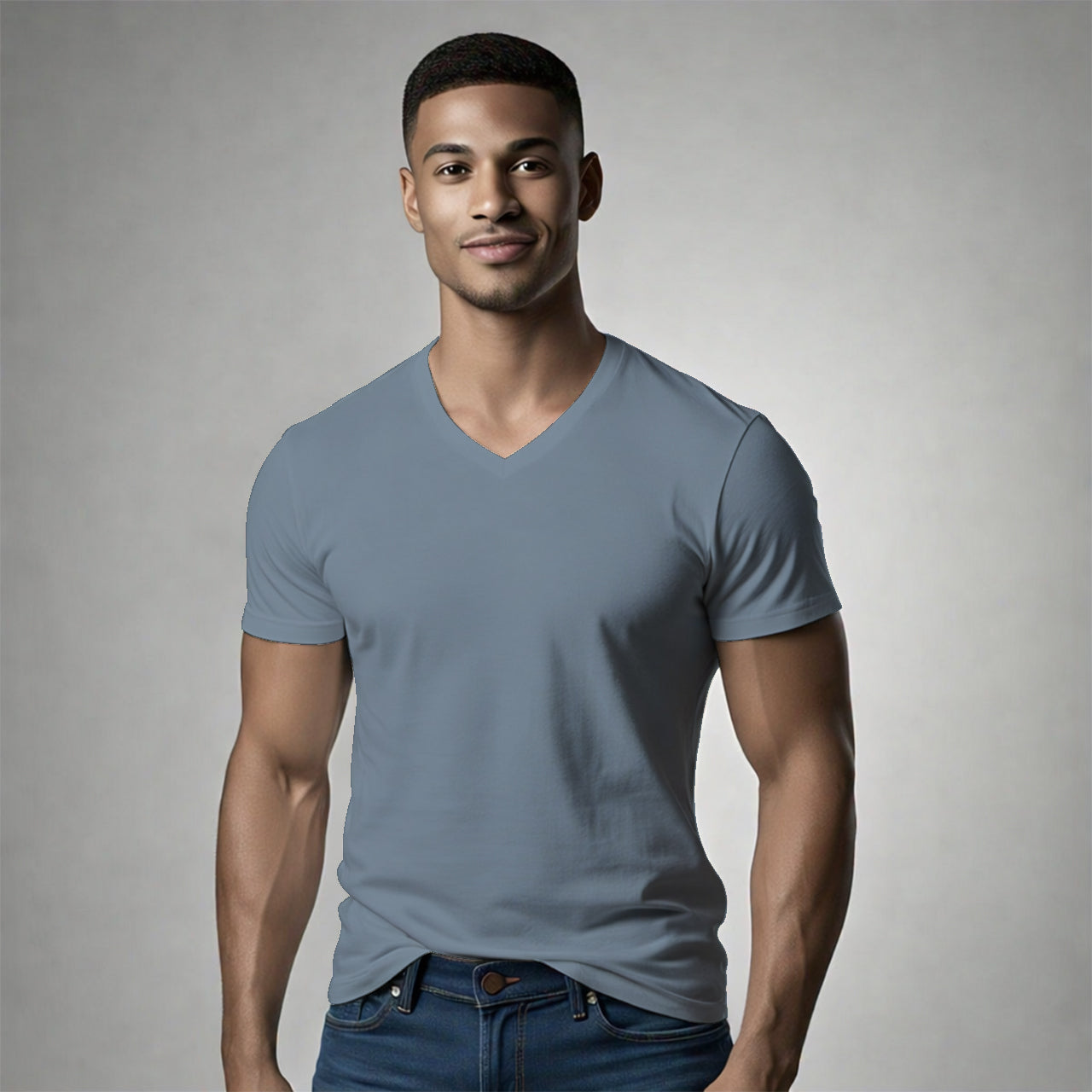 Playera Básica para hombre Cuello en V.
