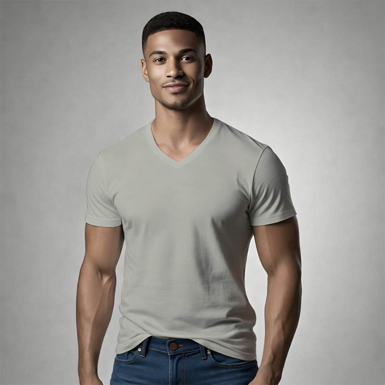 Playera Básica para hombre Cuello en V.