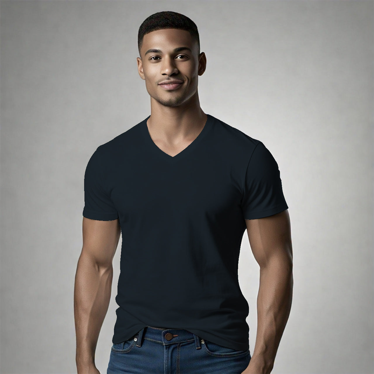 Playera Básica para hombre Cuello en V.