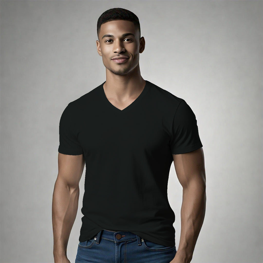 Playera Básica para hombre Cuello en V.