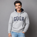 Sudadera Felpa Básica para hombre, bordada con manga larga, bolsas frontales.