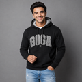 Sudadera Felpa Básica para hombre, bordada con manga larga, bolsas frontales.