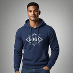 Sudadera Felpa para hombre, bordada con manga larga, bolsas frontales.