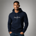 Sudadera felpa para hombre, Bordada con manga larga. capucha ajustable y bolsas frontales.