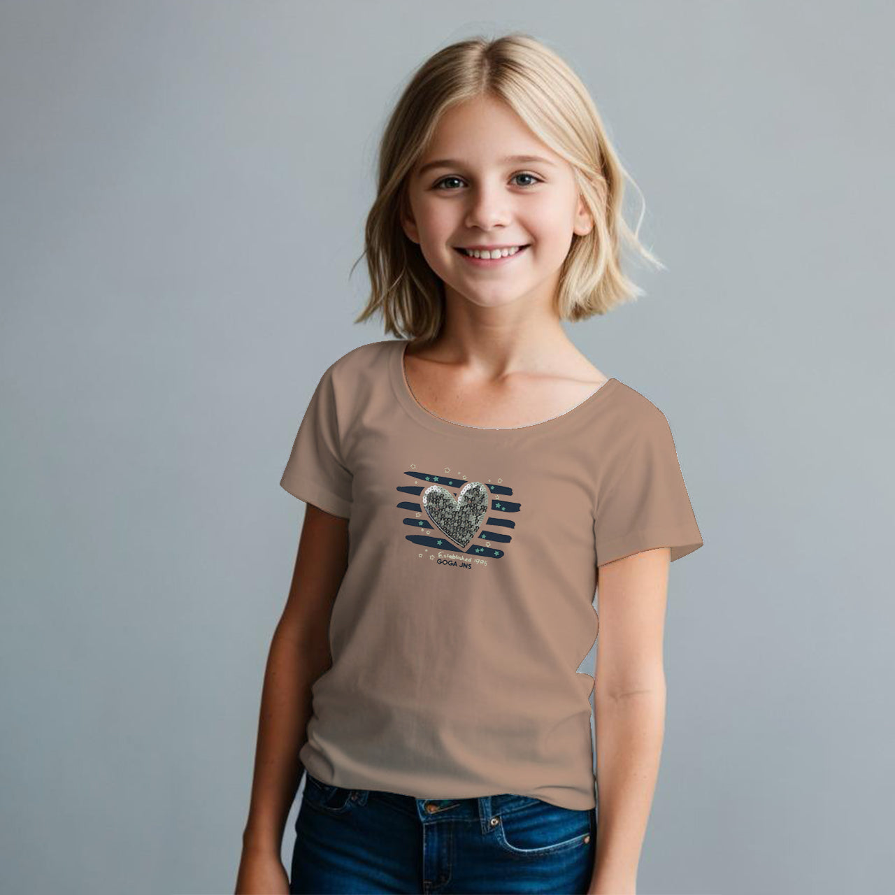 Playera Estampada con Lentejuela para niña