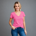 Playera de Pedrerí­a para Mujer Cuello en V