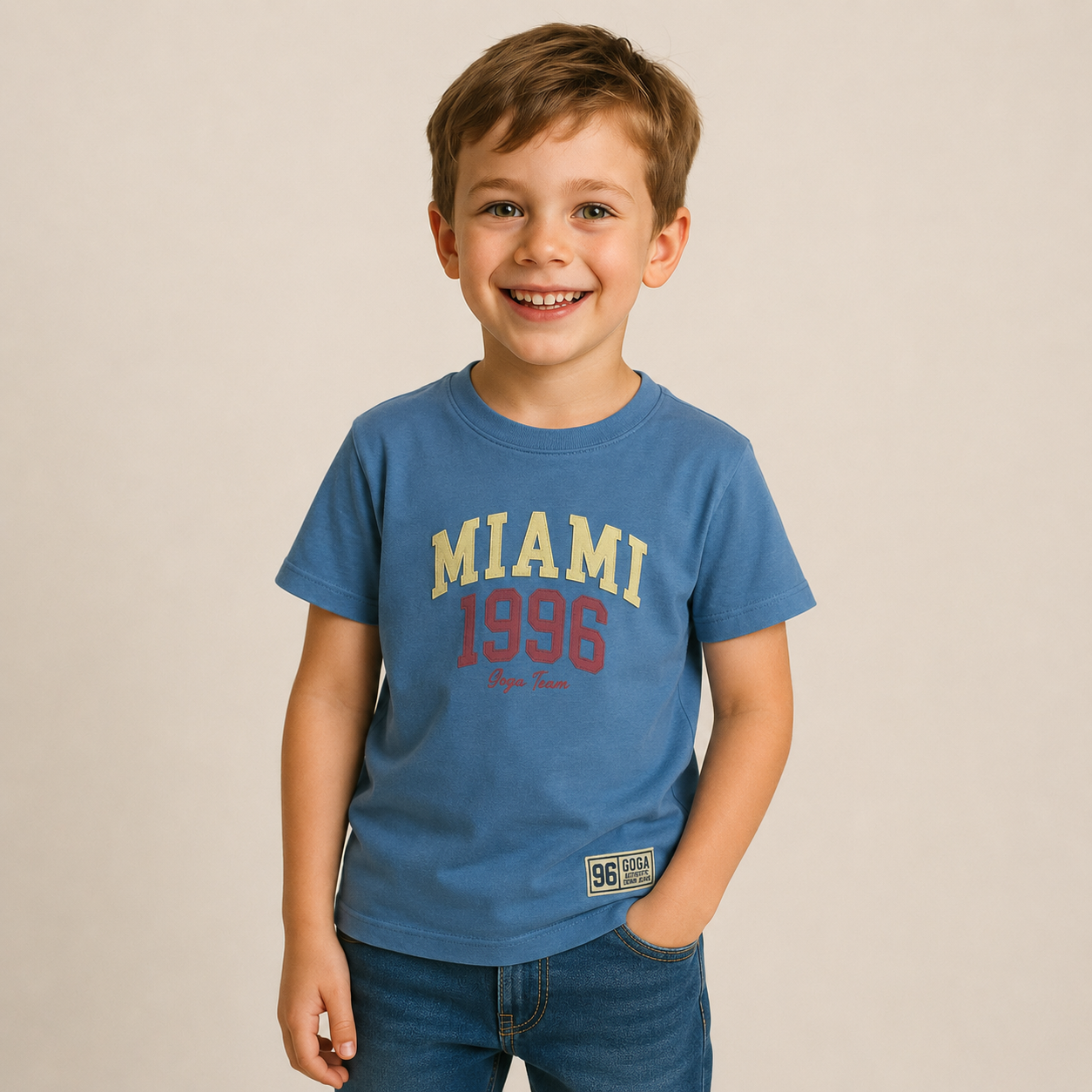 Playera Estampada/Bordada para niño.