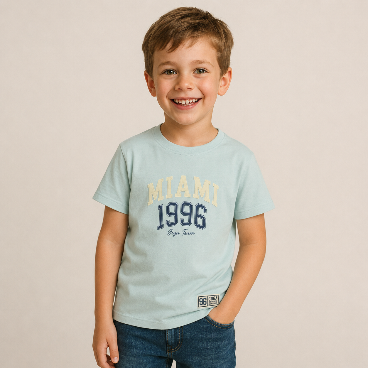 Playera Estampada/Bordada para niño.