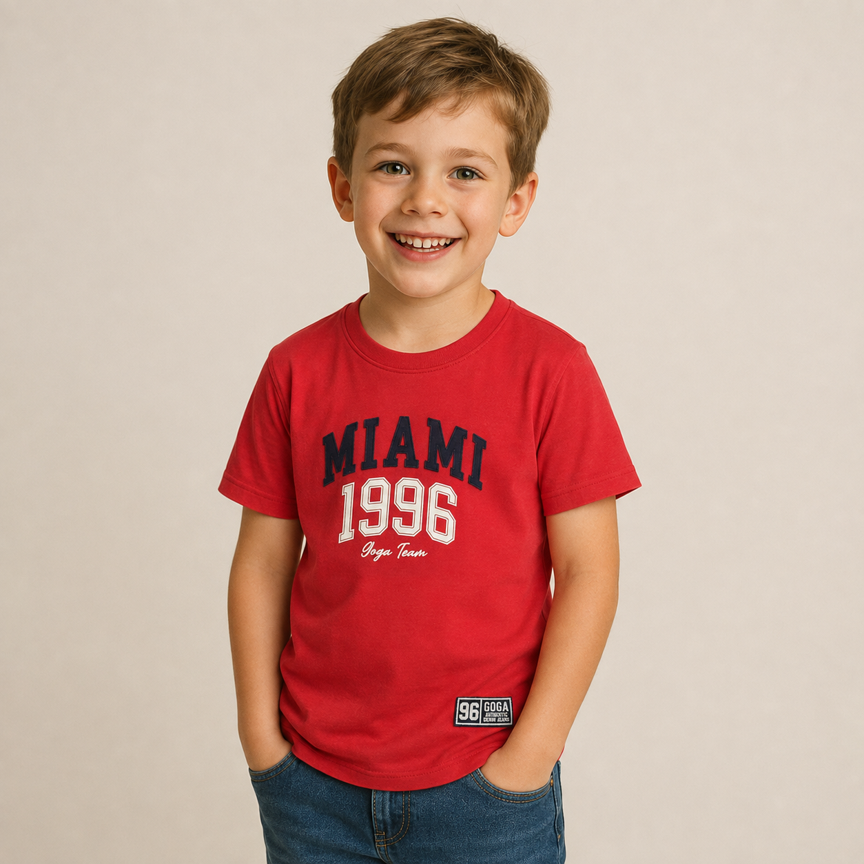 Playera Estampada/Bordada para niño.