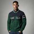 Sudadera Polar Goga X Denim Color Block Cuello Alto con Cierre