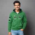 Sudadera Polar Goga Company Bordada Capucha Cierre Frontal Manga Larga